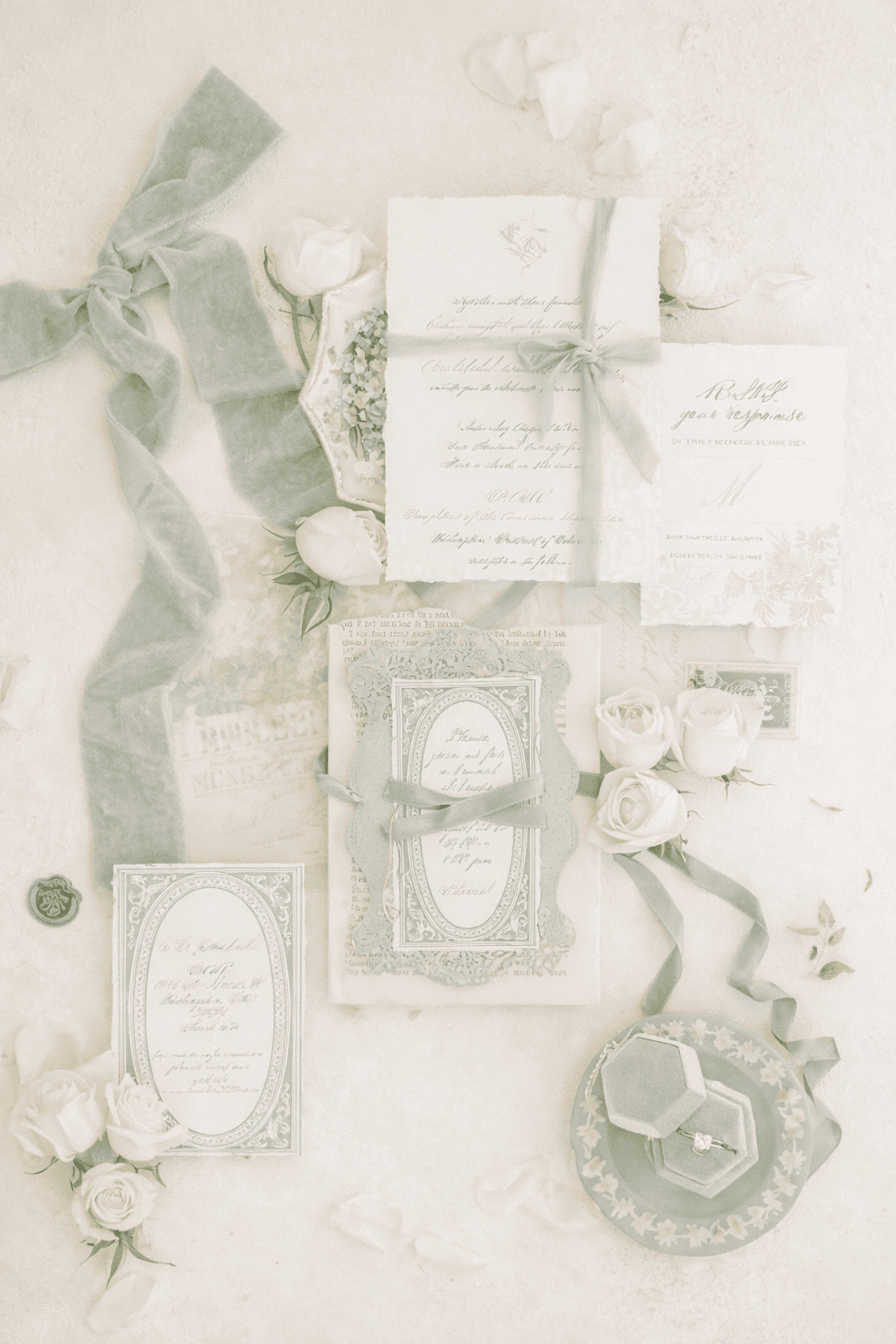 AverBloom wedding planning editorial flat lay